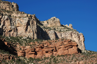 Early morning sunlight in Grand Canyon