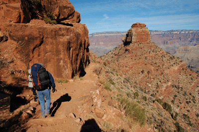 Kevin hiking along Cedar Ridge