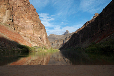 A view of the Colorado River from my campsite at Hance Rapids