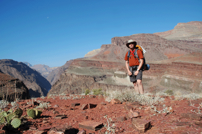 Taking a break on the Tonto. Note John Hance's asbestos mine, immediately to my right