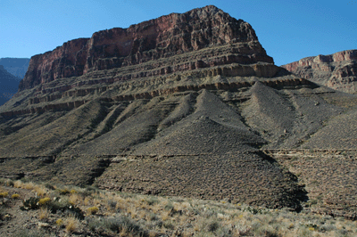 The view across Cottonwood Canyon toward an unnamed mesa