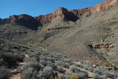 Entering the west arm of Cottonwood Creek Canyon