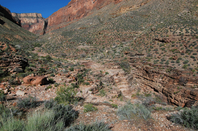 Looking back towards the head of Slate Canyon