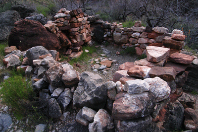 A view into Boucher's cabin from the southeast corner