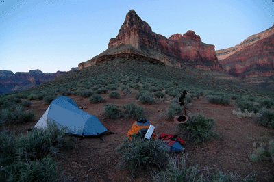 My second night campsite on Le Conte Plateau