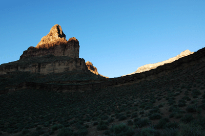 First light paints the canyon