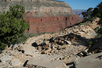 The switchback in the lower Coconino near trace fossils