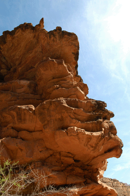 Interesting rock formations entering Monument Creek