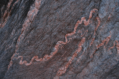 Megmatite deposit in the Schist