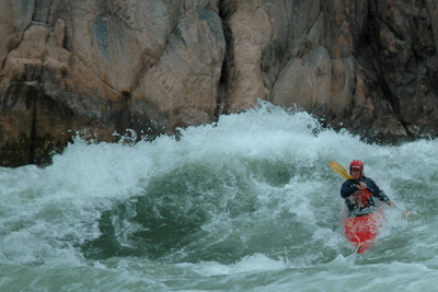 Kayaker shooting Granite Rapids