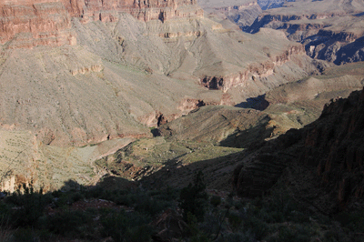 A view toward the old Santa Fe tourist camp at Hermit Creek