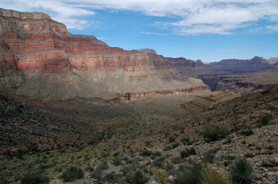 Hiking through the Muav to the Hermit-Tonto junction