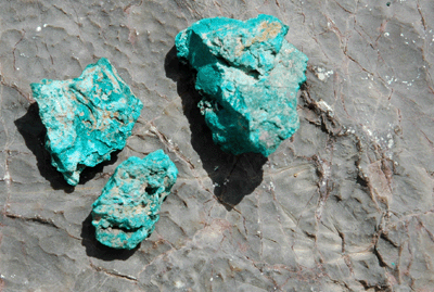 Colorful rocks on Horseshoe Mesa