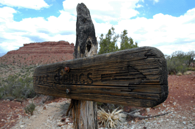 The Page Springs trail sign