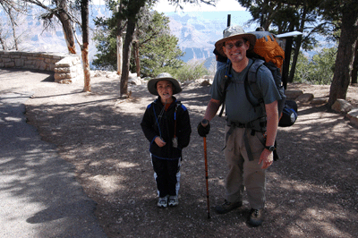 Bill and Matthew at Grandview trailhead