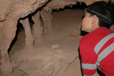 Getting a closer look at an interesting rock formation