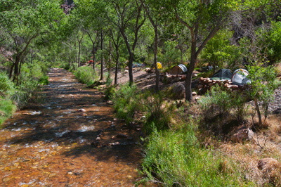 Bright Angel Campground in Grand Canyon