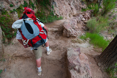 Ascending the Devil's Corkscrew on Bright Angel trail