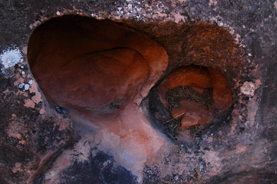 Rock sculpture in Hack Canyon