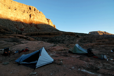 Our second night campsite on the Esplanade