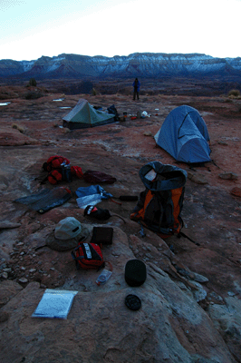 Early morning at our Esplanade campsite