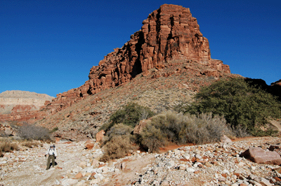 Arriving at the junction of Jumpup and Sowats canyons