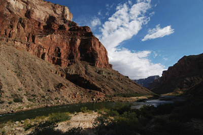 Looking downstream along the Colorado from Malgosa Beach