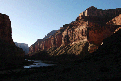 The first light of day kisses Nankoweap