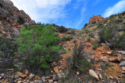 Approaching the Sixtymile-Carbon saddle