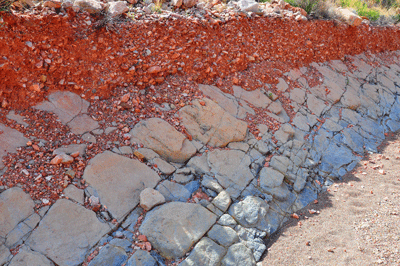 Interesting geology in the east arm of Carbon Canyon