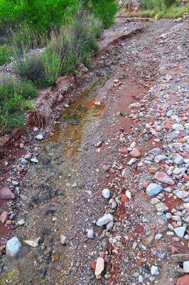 A week flow of water in Unkar Creek