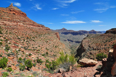 Looking northeast through Unkar toward Apollo and Jupiter temples