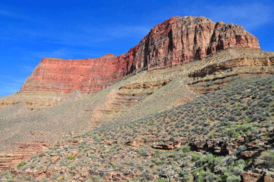 The Howlands Butte catches the late afternoon light