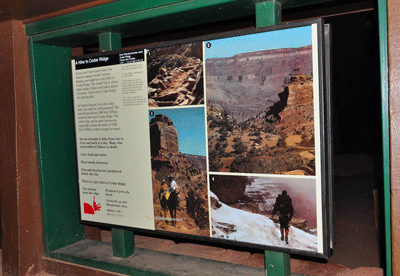 The South Kaibab trailhead sign