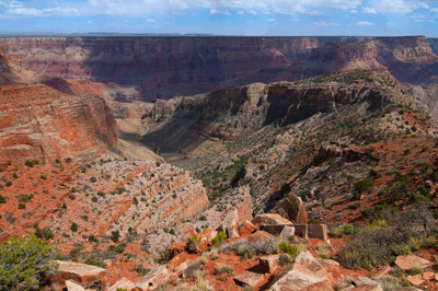 Looking east through Little Nankoweap Canyon toward the Colorado River