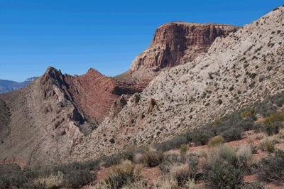 The improbable profile of Kwagunt Butte as seen from the Awatubi/Sixtymile saddle