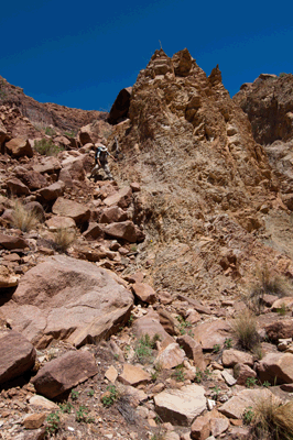 Negotiating the bypass of a major dry fall in East Carbon