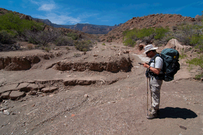 Standing in East Carbon at a junction with an unnamed drainage leading west to Lava Creek