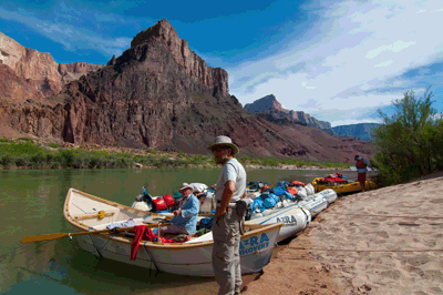 Rob enjoys the view from Lava beach in Grand Canyon