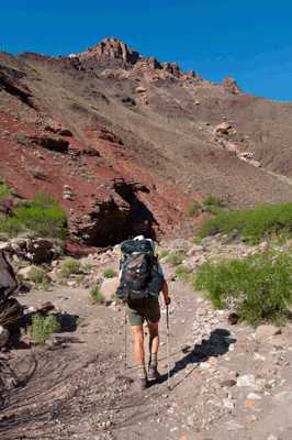 Walking up Lava Creek