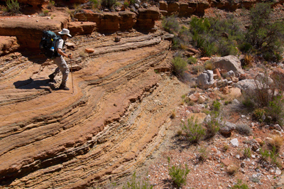 Rob hiking down north Unkar