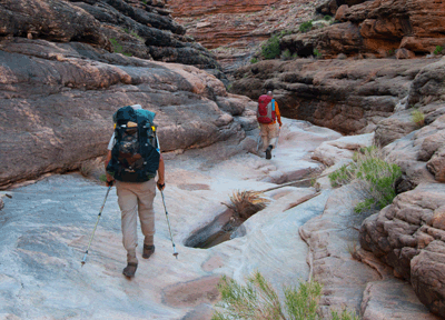 Walking the Tapeats narrows in Vishnu Creek