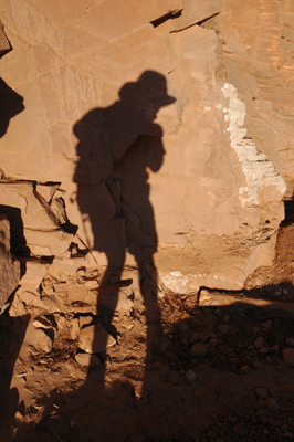 A self portrait in shadow