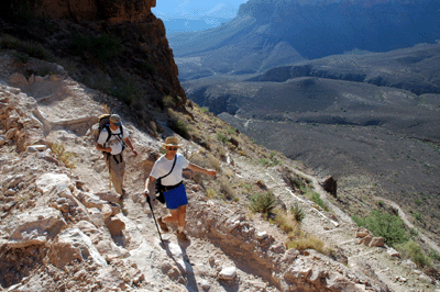 John & Dennis descend through the Redwall