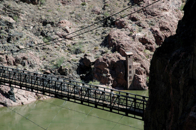 John & Dennis crossing the bridge