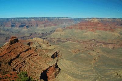 Looking across canyon toward Sumner Butte and Zoroaster