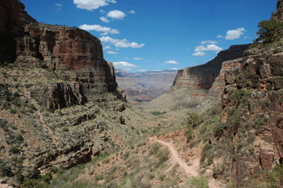 A view from the base of Jacob's Ladder back toward Indian Garden