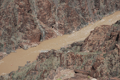 Three rafts at different stages of Sockdolager Rapids