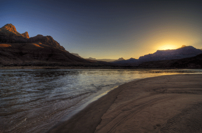 Sunset from Basalt Canyon delta