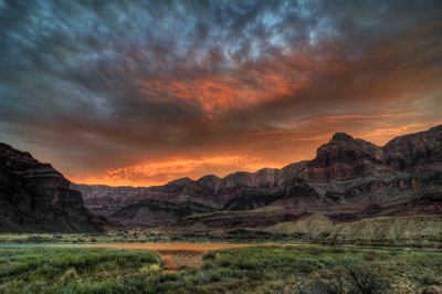 An HDR image of Sunrise over Comanche Point